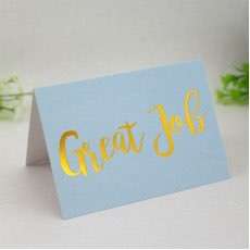 Foil Printing Invitation Card Simple Style Thank You Card Customized Content 